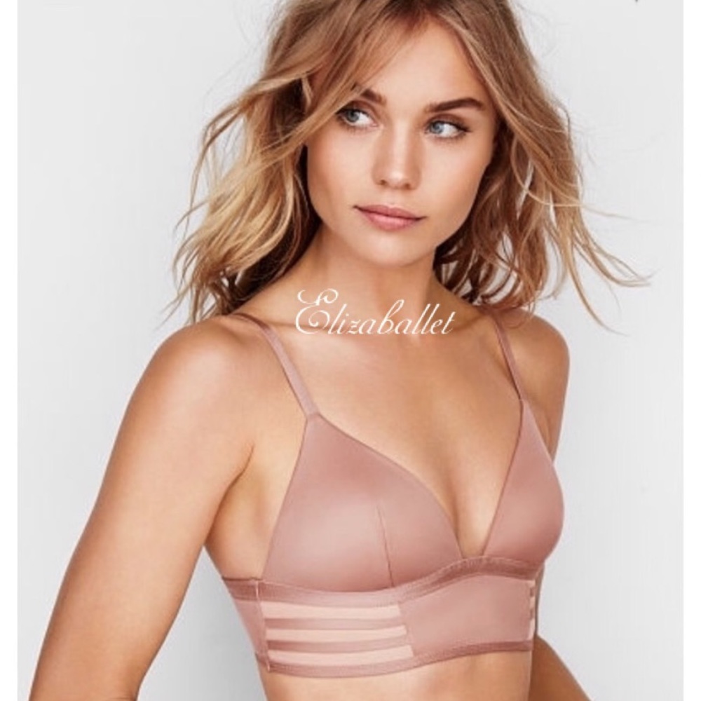 ✨NWT Victoria’s Secret Satin Strappy Mesh Bralette 32AA, 30A, 32A, 30B, 32B